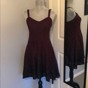 Free People lace ombré plum colored dress